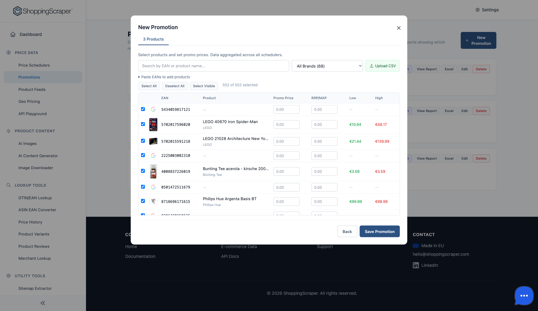 Promotion Wizard - Products