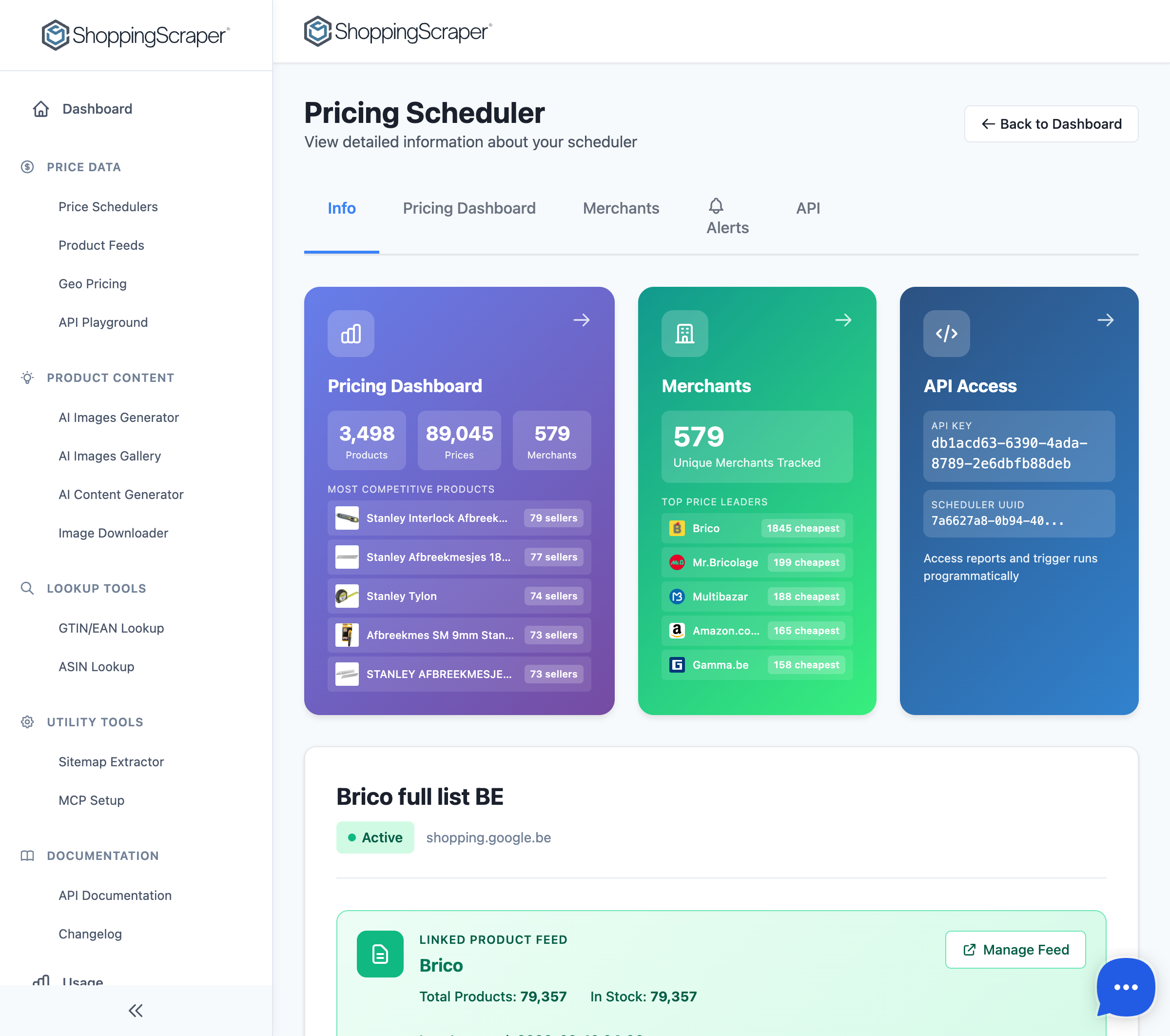 Scheduler Detail - Info